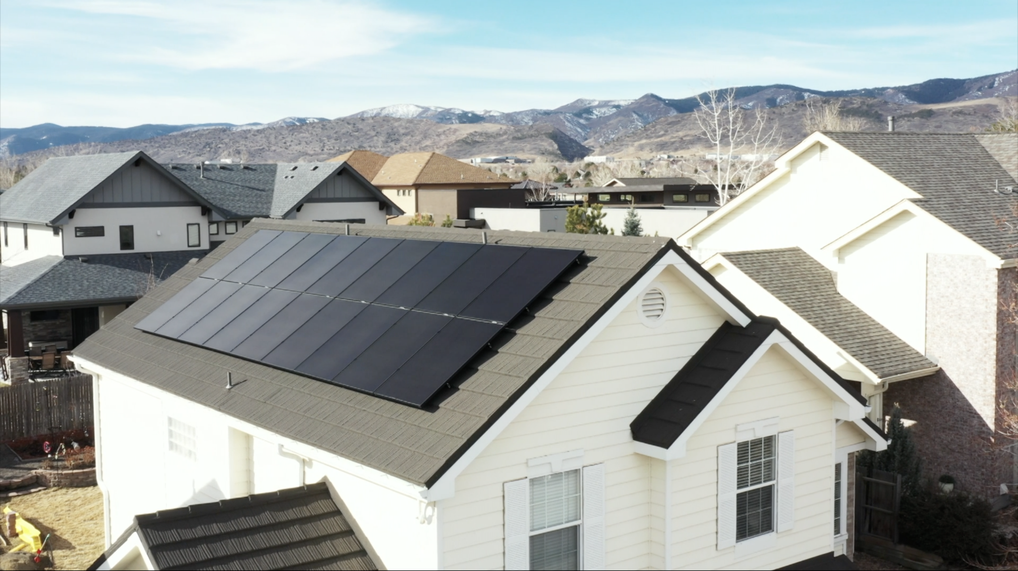 Completed solar installation