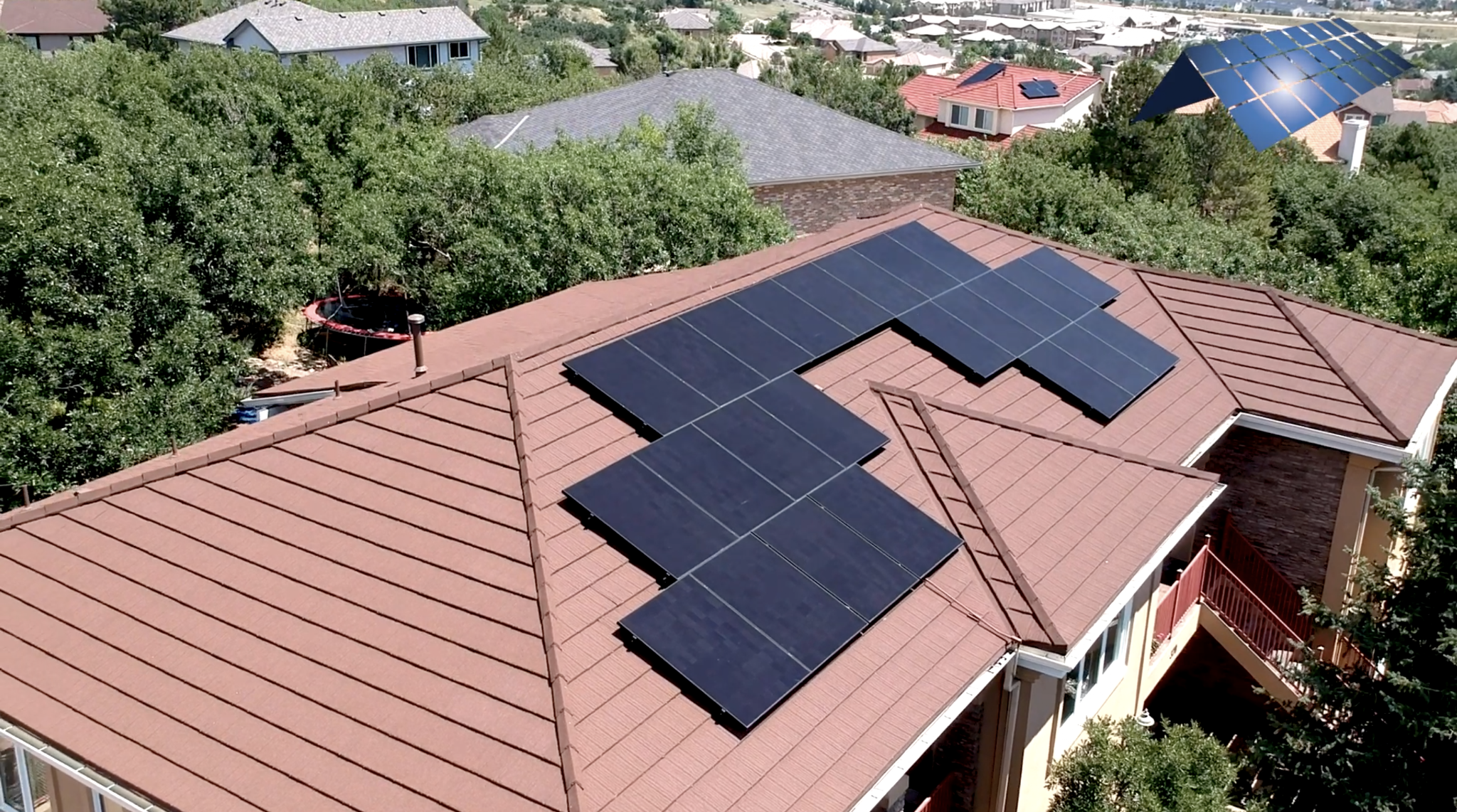 Mountain-view solar install